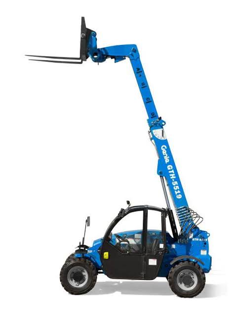 Genie telehandler with boom raised